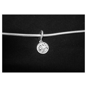 Pandora Family Tree Locket Dangle Charm Women Silver Family Forever Engraved